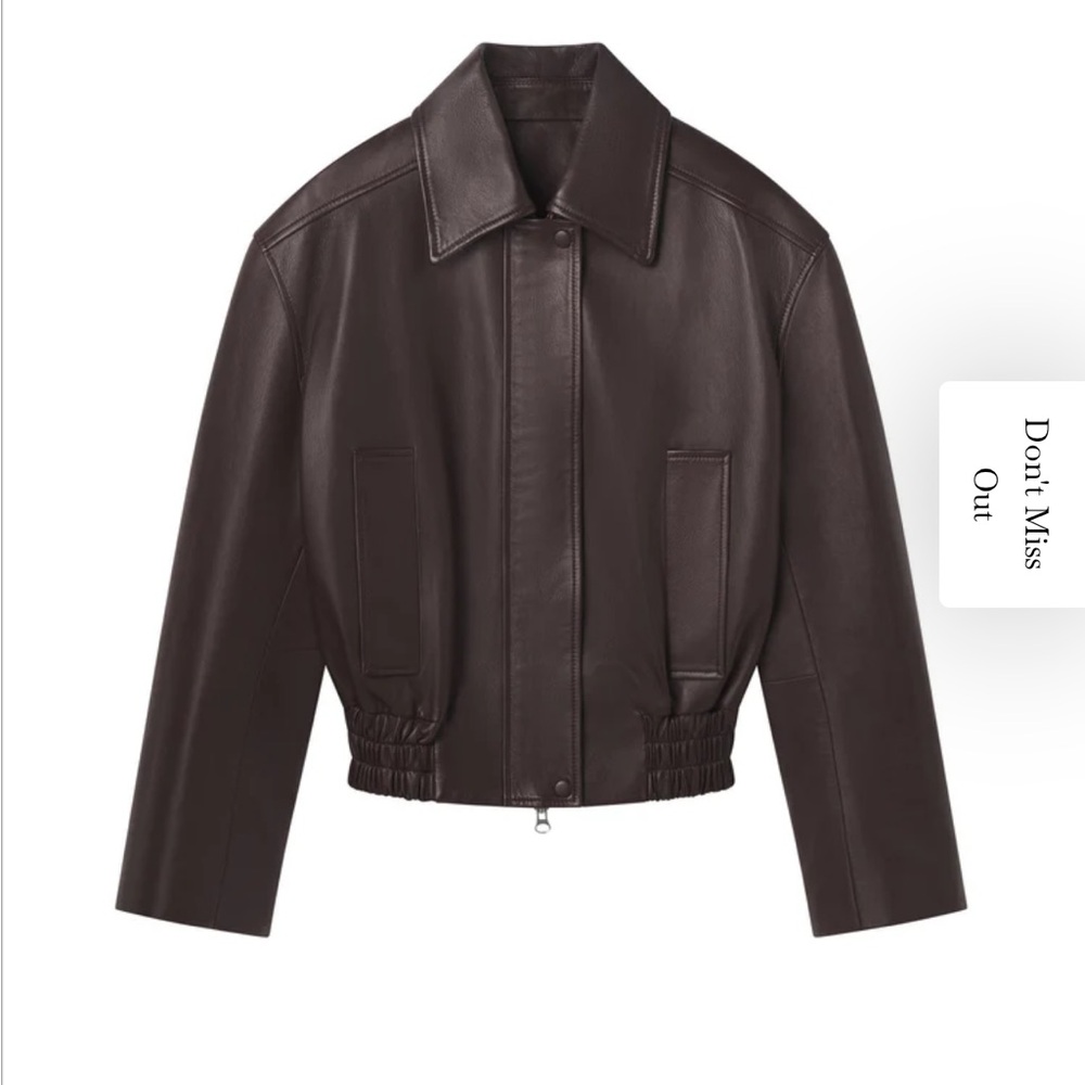 A.L.C. Rich Brown Otto Leather Jacket - Medium - NWT